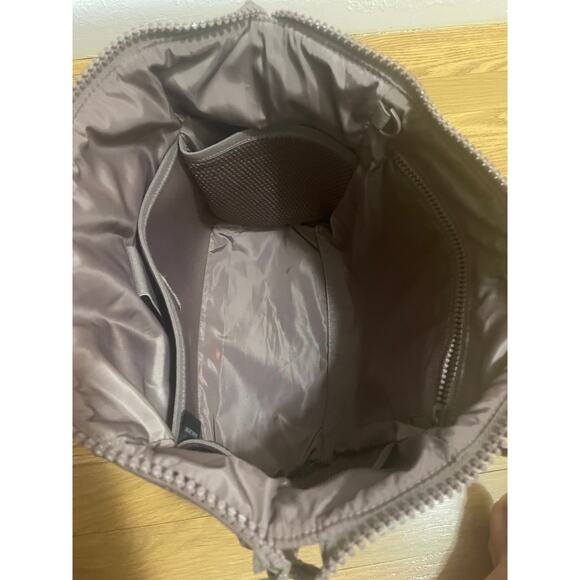 Dagne Dover Neoprene Medium Size Carryall Mauve Dune Top Zip Tote Crossbody - Picture 8 of 11